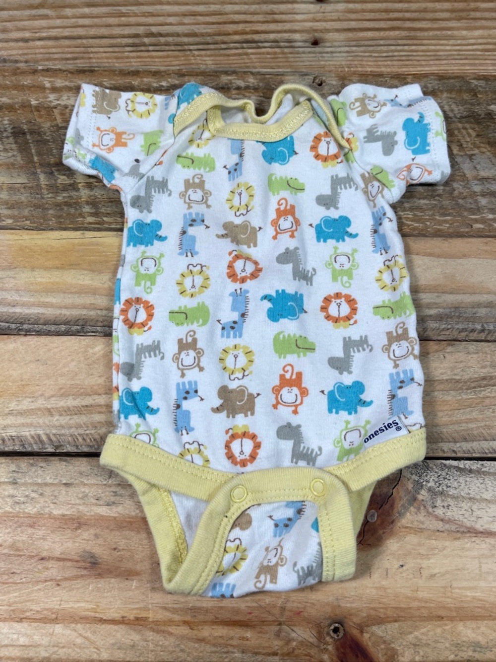 Gerber Onesies Colorful Lion Monkey Giraffe Boys Newborn Baby One Piece Bodysuit
